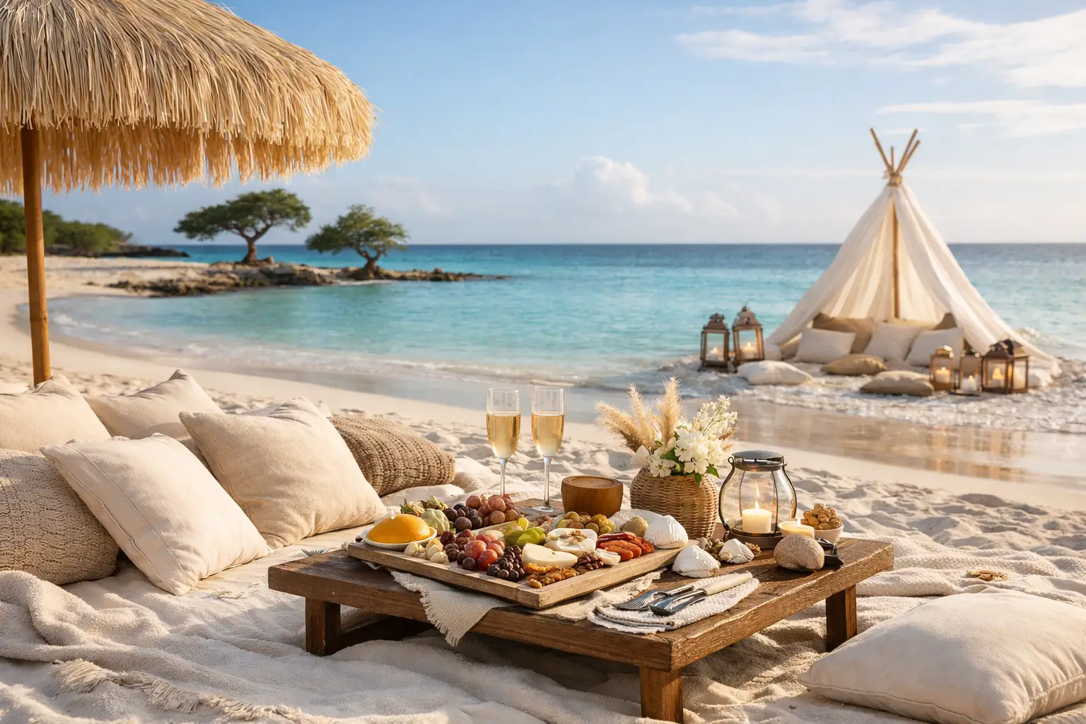 Luxury Beach Picnic Photography in Aruba
